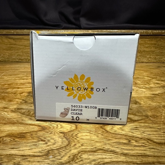 New Yellow Box Gorgeous Davie Clear rhinestone sandals Sz 10. - Picture 7 of 7